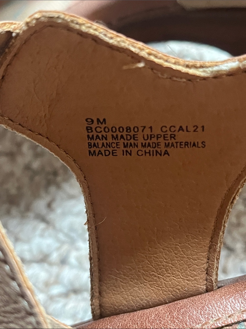 boc Tan Platform Mary Jane Sandals with Buckle Ankle Strap - Picture 2 of 5